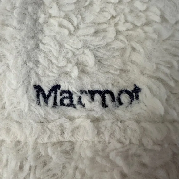 “MARMONT” White and Navy Teddy Jacket~tag says small but, more like Xtra Small. - Picture 10 of 10